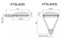 Kontak IP66 extérieur 60w led borne lumineuse de jardin post lumière supérieure led feux de parking