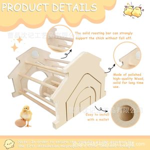 Juego de perchas de madera para pollos, soporte para pollitos, equipo de entrenamiento para gallinas, gallos, patos y gansos para exteriores - Product Image 5