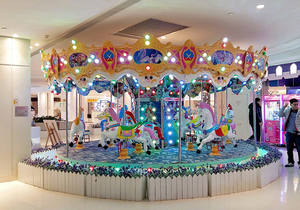 Internet-Famous peralatan hiburan Carousel dalam ruangan/luar ruangan mewah untuk rumah belanja Mall Parks Playgrounds Squares kios - Product Image 5