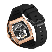 Montre mécanique automatique pour homme, cadran squelette de luxe, lumineuse, étanche, sportive, militaire, cadeau pour homme 9190-12