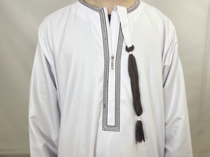ملابس إسلامية رجالية ثوب عماني بأكمام طويلة وجبة بسحاب للرجال بتصميم عربي سعودي ودبي - Product Image 6