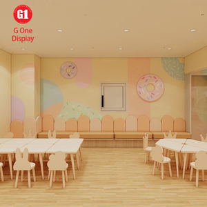 Conception de bar lounge moderne pour aire de jeux, mobilier d'aire de jeux pour enfants sur mesure, rénovation intérieure de restaurant familial - Product Image 5