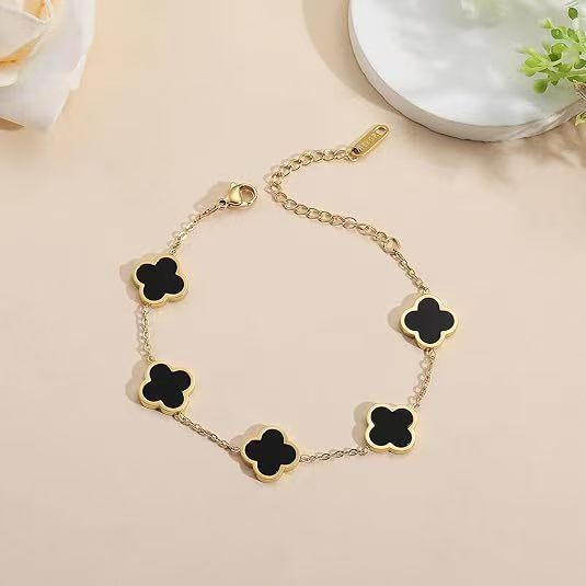 Bracelet lisse doré (noir)