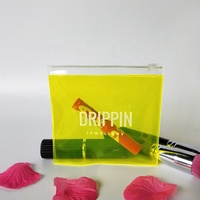 Mini sac étui pour rouge à lèvres couleur FLUO personnalisée pochette à fermeture éclair en PVC avec fermeture à glissière pour rouge à lèvres et emballage de bijoux sac en vinyle PVC