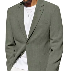 Nuevo Blazer Casual para <span class=keywords><strong>Hombre</strong></span> 2026, Chaqueta de Traje, Moda Ejecutiva, Uso Diario, Corte Entallado, Cierre de un Botón, Abrigo Formal - Product Image 1
