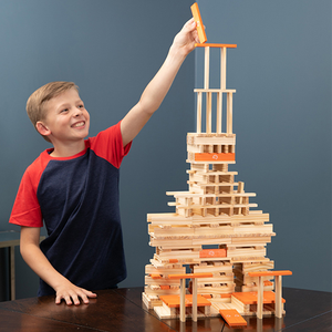 Montessori gỗ rắn đa chức năng xếp chồng lên nhau cao giáo dục sớm lắp ráp xây dựng khối gỗ rắn - Product Image 3