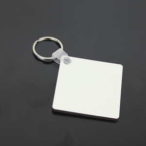 Custom Modern Wood MDF Keychain Square Sublimation Blank for Heat Press & UV Printing Keychain Blank Customized