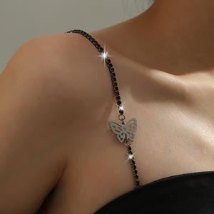 나비 장미 AB와 새로운 여자 모조 다이아몬드 속옷 펜던트, 브래지어 스트랩 노출 가능 - Product Image 3