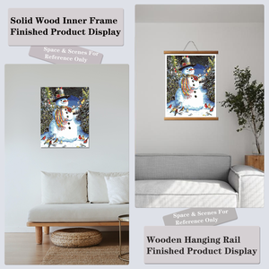 Paint by Numbers Kit Snowman Winter Scene Canvas Art DIY Home Decoration Handmade Painting Set - Product Image 6