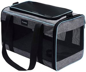 Transportadora de Mascotas Aprobada por BSCI para Gatos y Perros Pequeños y Medianos |   Transportadora para Perros con Ventilación Adecuada |   4 ventanas de malla, 3 - Product Image 3