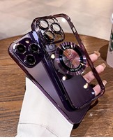 Coque Personnalisée de Luxe Souple en TPU Électroplaqué pour Téléphone Mobile 12/14 Pro Max avec Conception Antichoc et Support de Téléphone