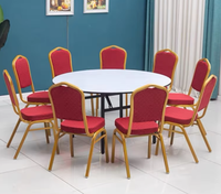 Vente en gros de meubles de jardin intérieur/extérieur table de banquet 6 pieds en PVC pour restaurant chaises de pique-nique/camping pliables