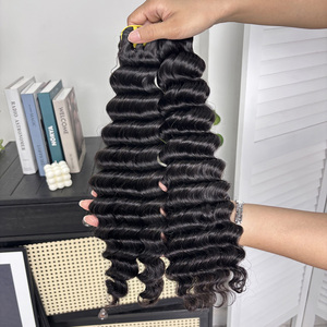 ผมเวียดนามแท้ 100% เกรด 12A แบบดิบ ไม่ผ่านการแปรรูป  จัดเรียงเกล็ดผม  แบบลอนลึก  แบบ Double Drawn  ขายส่งเป็นมัด - Product Image 5