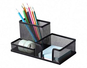Portable Multi-Function Metal Net Pen Holder Stationery Storage Desk Organizer <b>Box</b> with Pen Holder - Product Image 3