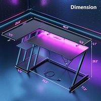 Offre Spéciale échantillon gratuit bureau de jeu pour Gamer Table de jeu avec bureau d'ordinateur RVB avec porte-gobelet Tables de jeu Z8