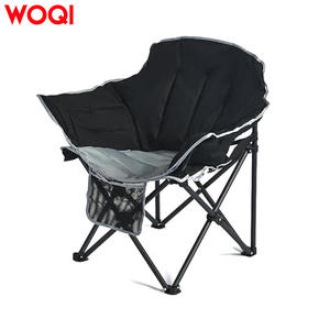 Silla plegable Woqi Moon Chair 37.7 X 25.5 X 17 pulgadas con marco de aluminio negro y tela Oxford, silla de jardín para uso en interiores y exteriores. - Product Image 5