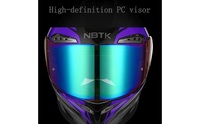 Casco de Motocicleta Integral al por Mayor, Casco de Motociclista de ABS con Forro Acolchado de EPS, Alerones Traseros Largos y Cortos Extraíbles, Reemplazo DOT