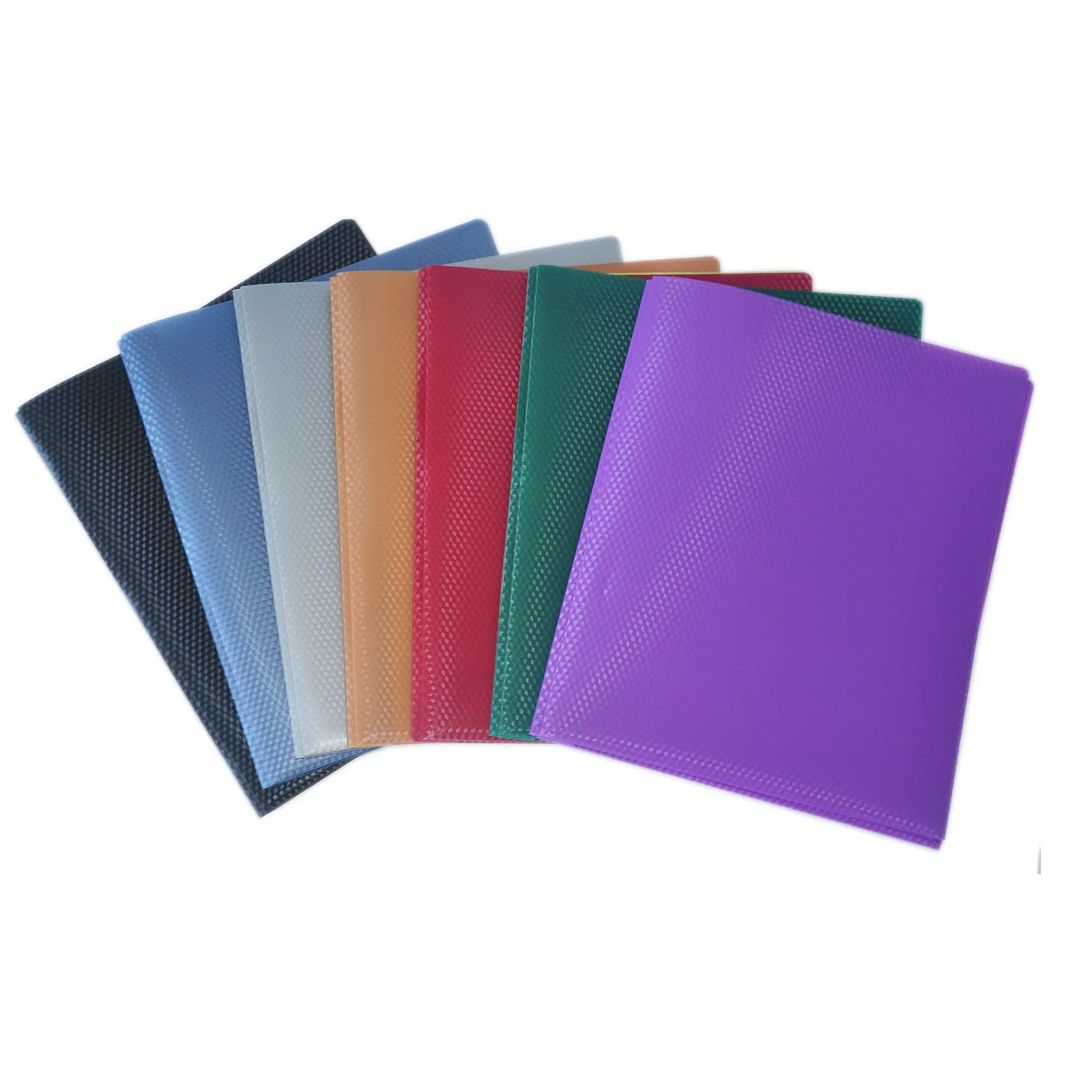 Customized A4 Plastic PP 2 Pockets Portfolio Document File Folders With 3 Prongs