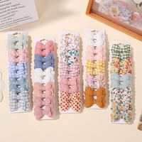 Ensemble de 10 pinces à cheveux en forme de nœud floral coréen faites à la main pour les petites filles, accessoires de coiffure de princesse, pinces à cheveux pour queue de cheval, bijoux cadeaux pour enfants