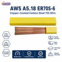 Fil de soudage TIG ER70S-6 AWS A5.18 1,6 mm en acier au carbone (revêtement en cuivre massif) haute activité pour tuyaux et acier de construction