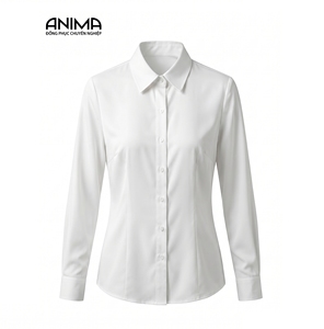 เสื้อเชิ้ตผู้หญิง 50% ผ้าไผ่ 50% ไมโครไฟเบอร์ ไม่ต้องรีด ทรงเข้ารูป แต่งกระดุมปักลาย สไตล์สาวออฟฟิศ ผ้าฝ้ายทั้งตัว ไม่ถักทอ - Product Image 1