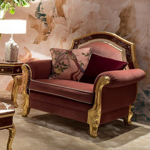 Meubles de salon haut de gamme coquille de mer rococo français <span class=keywords><strong>canapé</strong></span> de style rococo rose et or de luxe antique pour fille femmes dame - Product Image 2