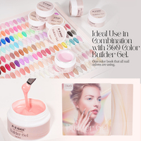 Livre de Couleurs de Gel de Construction Tendance R S Nail 360 Couleurs pour Extension d'Ongles Gel Dur Solide pour Salon de Beauté