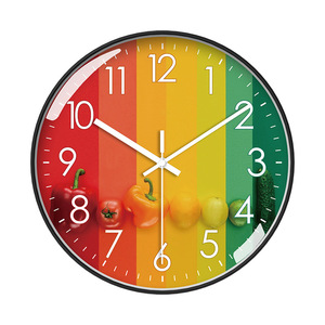 Horloges à avocat au design moderne Horloge murale fruits dans la cuisine Décoration intérieure Art mural Horologe Non tic-tac - Product Image 5