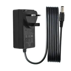 Uk Plug 1.5M Black Mounted 1A 1000Ma Wall Supply Adaptor Ac Dc 5521 5525Mm 12V 5A Power Adapter