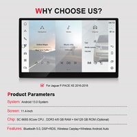 Écran de voiture Android Navihua 11,4 pouces pour Jaguar XE F-PACE 2016-2018, système multimédia Haman, unité principale GPS