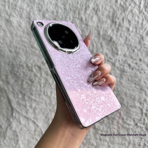 Funda para Teléfono Móvil <span class=keywords><strong>OPPO</strong></span> Find N6, Nueva Funda Protectora Plegable con Diseño de Color Sólido, Magnética y Galvanizada - Product Image 2
