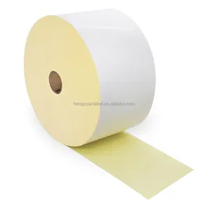 Rollo de impresión o en blanco, etiqueta de transferencia térmica, papel artístico semibrillante, etiqueta adhesiva de alimentos, rollo jumbo de embalaje
