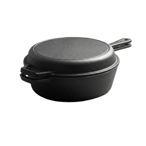 <span class=keywords><strong>Cocotte</strong></span> <span class=keywords><strong>en</strong></span> <span class=keywords><strong>fonte</strong></span> 2-<span class=keywords><strong>en</strong></span>-1 pour rôtir et mijoter, <span class=keywords><strong>26</strong></span> <span class=keywords><strong>cm</strong></span>, avec couvercle <span class=keywords><strong>en</strong></span> <span class=keywords><strong>fonte</strong></span> brute compatible four et deuxième plat - Product Image 1
