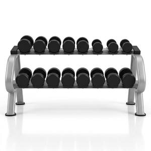 Juego de Mancuernas Recubiertas de Goma de 338 kg con 10 Pares y Soporte, de 2.5 a 25 kg, para Entrenamiento de Fuerza en Gimnasios Comerciales, Jx-yltyt10 - Product Image 1