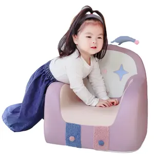 Amazon Venta caliente de dibujos animados niños PU sofá silla personalizada Baby Play sofá para niños y bebés