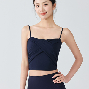 Top de yoga sexy con copas fijas, tipo camiseta interior con <span class=keywords><strong>tirantes</strong></span>, espalda hermosa, para mujer, de verano, de secado rápido y transpirable - Product Image 3