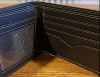 Dompet Pria Kulit Asli Full Grain 2026, Model Slim Lipat, Desain Minimalis, Ukuran Pendek, Untuk Penggunaan Sehari-hari, Warna Hitam