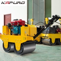 Rouleau compresseur manuel 600 mm pour la construction routière et le pavage d'asphalte, 30 kN, Honda GX270, 530 kg