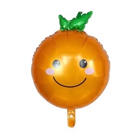 Lot de ballons en aluminium pour décoration de fête d'anniversaire d'enfants, thème fruits (citron, orange), vente en gros transfrontalière