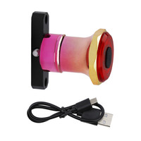 Lampu Belakang Sepeda Pintar, Lampu Rem Sensor Cerdas Otomatis Nyala Mati, Tahan Air IPX6, Lampu Belakang Sepeda Isi Ulang USB