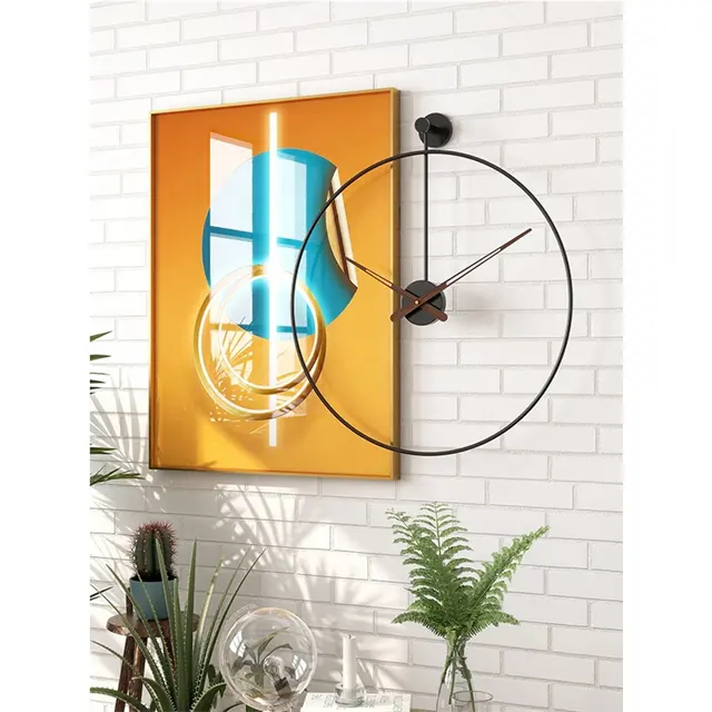 Light Luxury Hot Sale Fashion Decoration Clock Living Room Modern Minimalist Background Nordic Creative Wall Clock