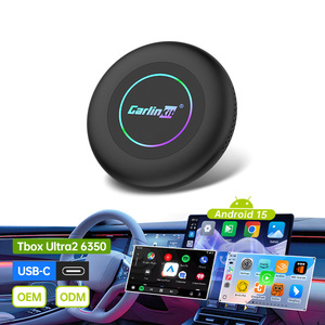 Carlink ชุดระบบ Android 15 Sm6350อะแดปเตอร์ CarPlay ไร้สาย Android รถยนต์อะแดปเตอร์<span class=keywords><strong>ทีวี</strong></span>128GB <span class=keywords><strong>กล่อง</strong></span> Ai สำหรับ Apple YouTube - Product Image 1