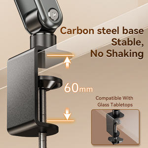 Boneruy P87 portabile 360 ° supporto da lettura rotante regolabile in alluminio con fermaglio elastico per ufficio - Product Image 6