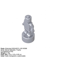 Gobricks - Accesorios de Construcción de Bloques MOC Personalizados al por Mayor, Ladrillos GDS-M373, LDD 90398, Pieza de Estatuilla de Trofeo para Minifiguras