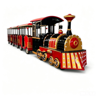 Train électrique touristique sans rails pour enfants et adultes, disponible pour les parcs d'attractions