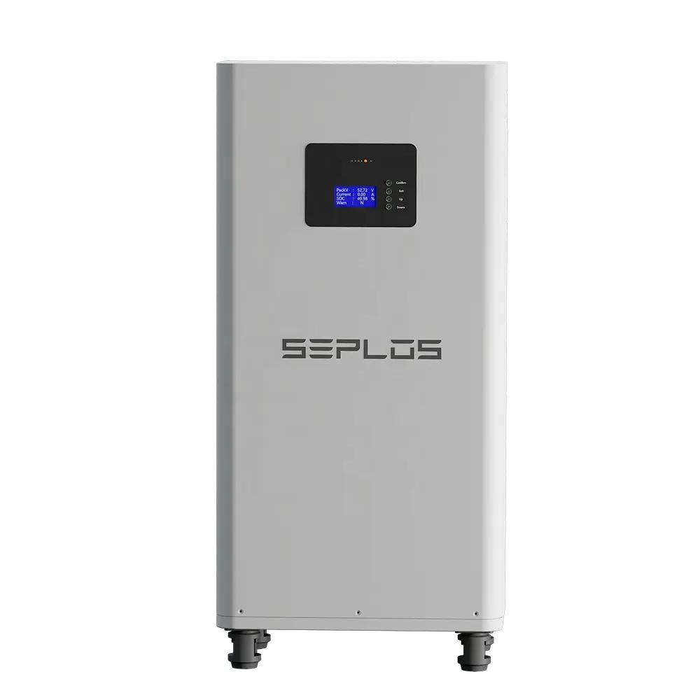 Seplosディープサイクル新しい48V14.3kwh 280Ah IP20280-Mエネルギー貯蔵バッテリー用ホワイトモバイル垂直バッテリーパック
