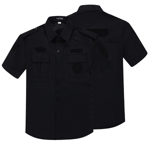 Vêtements de travail veste uniformes de garde de sécurité costumes à manches longues pantalon noir salopette travail hommes uniforme de sécurité pantalon - Product Image 1