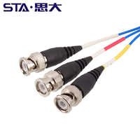 Câble de connexion capteur 3 axes C3 8-36 UNF vers BNC pour accéléromètres de vibration triaxiaux, adaptateur triaxial-vers-BNC CTC PCB