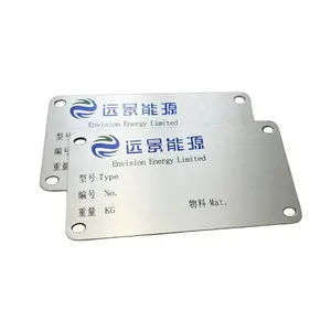 Custom Equipment Nameplate Anodized Aluminum Metal Photo Printing Directly