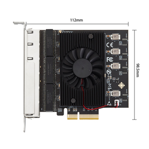 6 cổng PCIe 2.5 Gigabit Card mạng <span class=keywords><strong>RJ45</strong></span> 2500Mbps Nic <span class=keywords><strong>Realtek</strong></span> 8125b chip cho 2.5g tầm nhìn công nghiệp Máy ảnh chụp NAS - Product Image 3